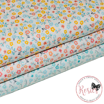 Floral Pattern - Bees Knees - Robert Kaufman Cotton Fabric ✂️ £13 pm