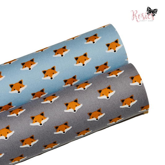 Cute Mini Fox Faces Designer Fabric Felt