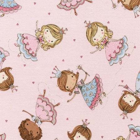 Glitter Princesses By Timeless Treasures - 100% Cotton Fabric - Rosie's Craft Shop Ltd