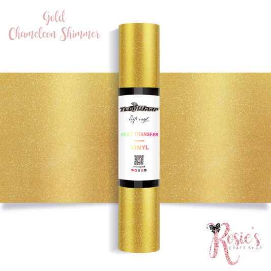 Gold Chameleon Shimmer Teckwrap HTV Heat Transfer Vinyl ✂️