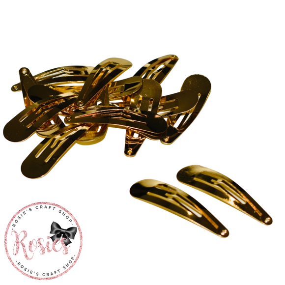 25 x 50mm Gold Snap Clips 5cm
