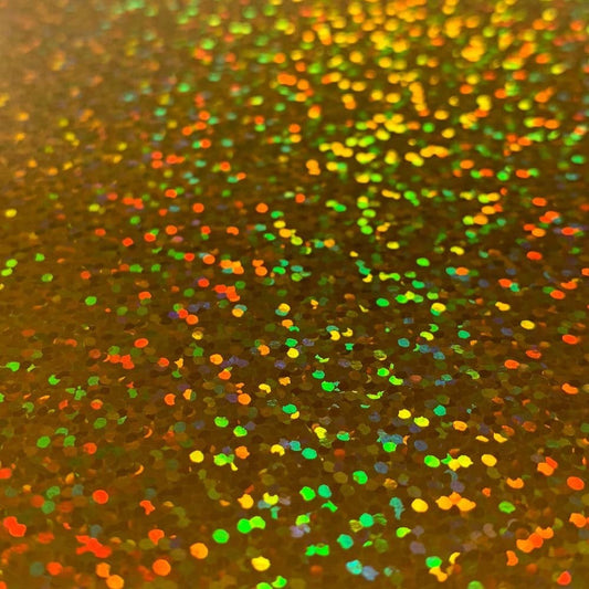 Gold Holographic Sparkle Iron On Vinyl HTV