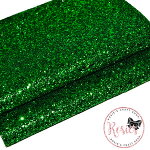 Emerald Green Chunky Glitter Fabric - Luxury Core Collection