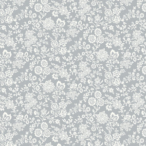 Hampton Vines Grey - Liberty Summer House Collection Cotton Fabric
