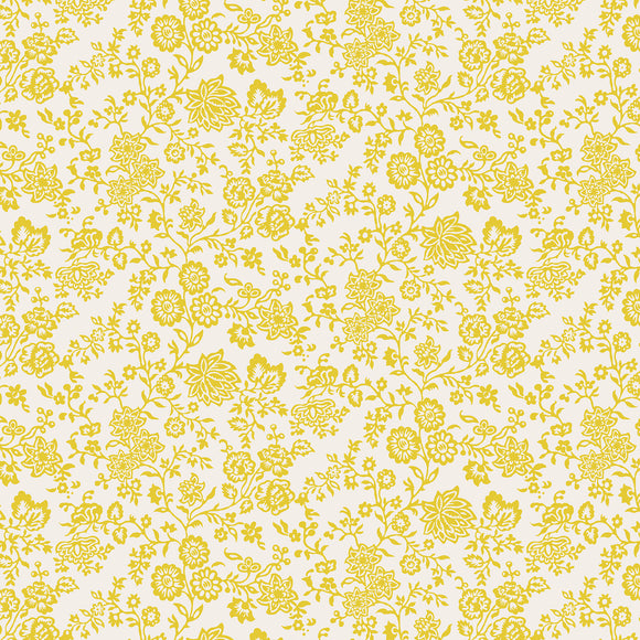 Hampton Vines Yellow - Liberty Summer House Collection Cotton Fabric