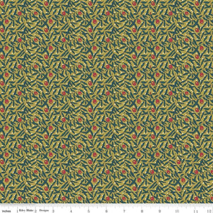 Holiday Berries Red/Mustard - Liberty Season's Greetings Collection