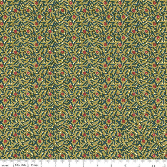 Holiday Berries Red/Mustard Liberty Fabric Felt