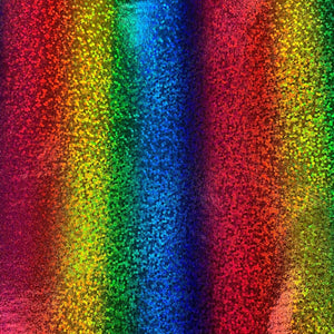 Holo Rainbow Sparkle Stretch Metallic Iron On Vinyl HTV