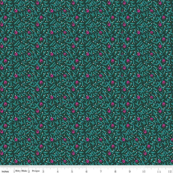 Holiday Berries Pink/Green - Liberty Season's Greetings Collection