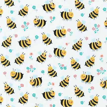 Bumble Bees & Beehive - Bees Knees - Robert Kaufman Cotton Fabric ✂️ £13 pm