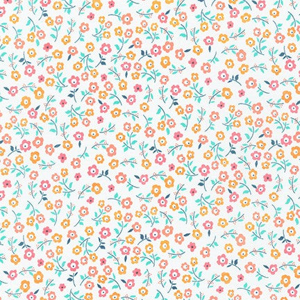Floral Pattern - Bees Knees - Robert Kaufman Cotton Fabric ✂️ £13 pm