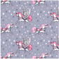 Pegasus The Unicorn on Grey 100% Cotton Fabric - Rosie's Craft Shop Ltd