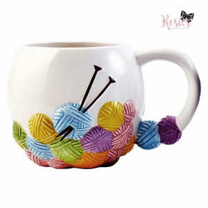 Knitting Design Novelty Ceramic Mug