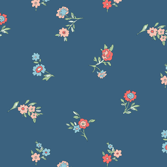 Little Vine Dark Blue by Liberty - The Cottage Garden - Rosie's Craft Shop Ltd