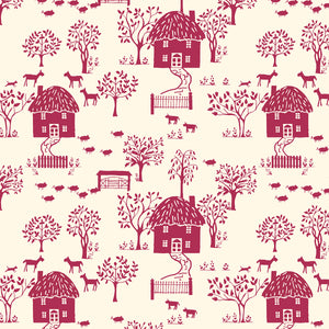 Cottage Lane Red by Liberty - The Cottage Garden - Rosie's Craft Shop Ltd