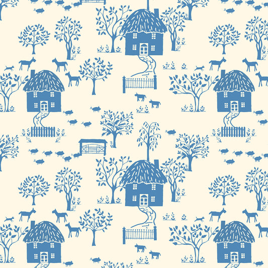 Cottage Lane Blue by Liberty - The Cottage Garden - Rosie's Craft Shop Ltd