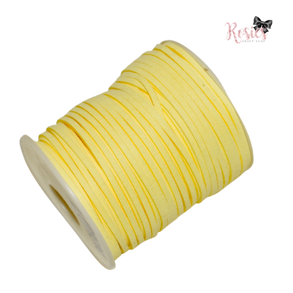 3mm Lemon Suede Cord