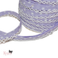 12mm Lilac with White Stars Pre-Folded Bias Binding with Scallop Lace Edge