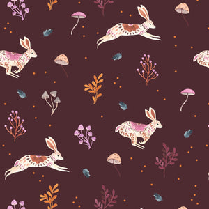 Rabbits Plum - Maple Woods - Dashwood Studio Cotton Fabric ✂️