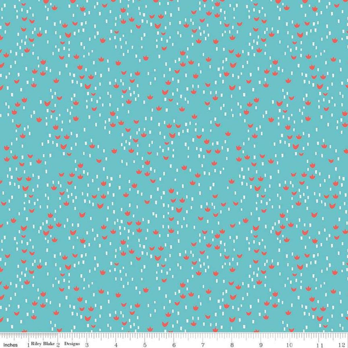 Red Riding Hood Meadows Teal - Little Red In The Woods - Riley Blake Cotton Fabric ✂️ £7 pm *SALE*
