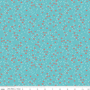 *SALE* Red Riding Hood Meadows Teal - Little Red In The Woods - Riley Blake Cotton Fabric