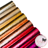 Silver Leathered Effect Metallic Felt