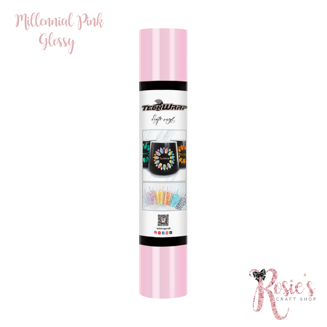 Millennial Pink Teckwrap Glossy Adhesive Vinyl ✂️