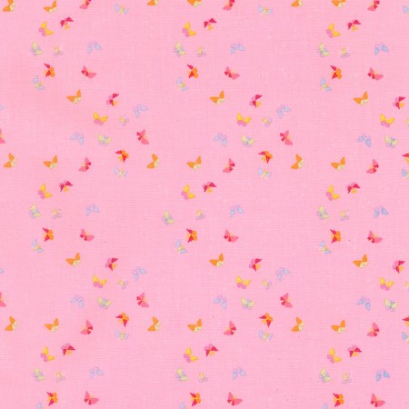 Mini Butterflies with Glitter on Pink  By Timeless Treasures - 100% Cotton Fabric - Rosie's Craft Shop Ltd