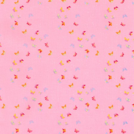 Mini Butterflies with Glitter on Pink  By Timeless Treasures - 100% Cotton Fabric - Rosie's Craft Shop Ltd