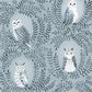 Nightfall Owls with Foliage Grey - Nightfall - Dashwood Studios Cotton Fabric ✂️ £13 pm