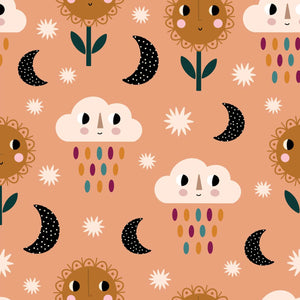 Rainclouds & Moons - No Rain, No Flowers - Dashwood Studio Cotton Fabric ✂️