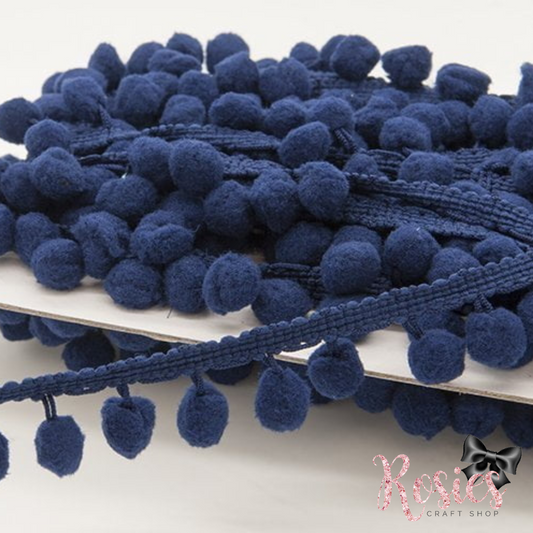 20mm Navy Blue Pom Pom Trim ✂️