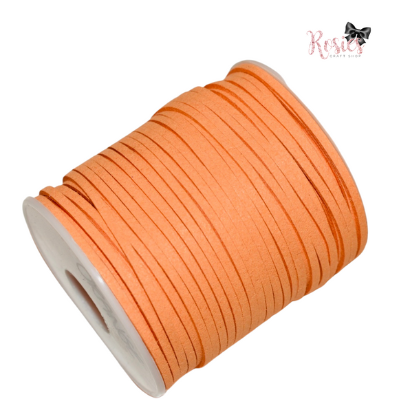3mm Orange Suede Cord