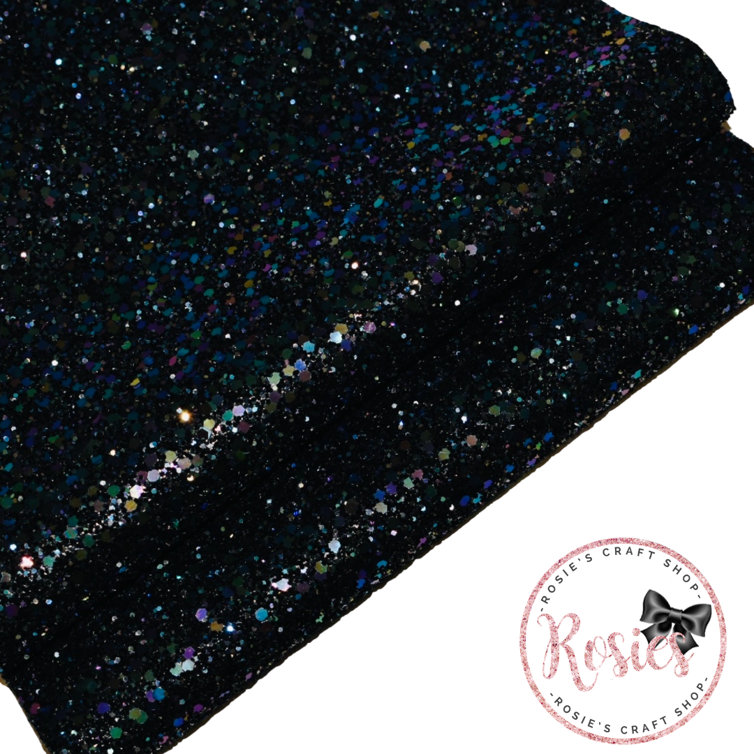 Petrol Chunky Glitter Fabric - Luxury Core Collection
