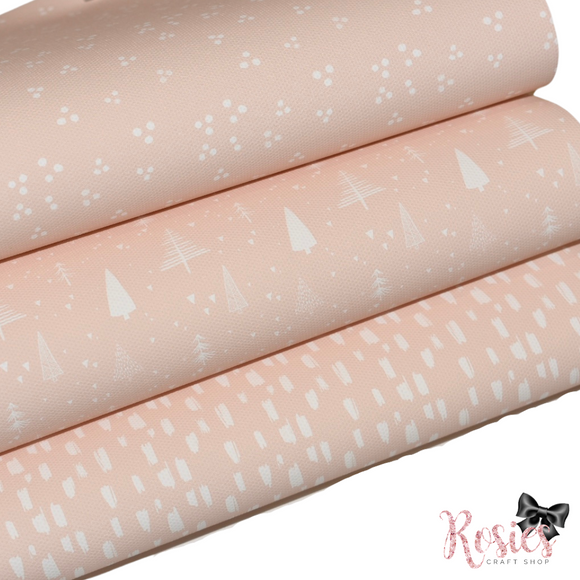 Pastel Printed Bow Fabric Canvas - Pink Bundle 2