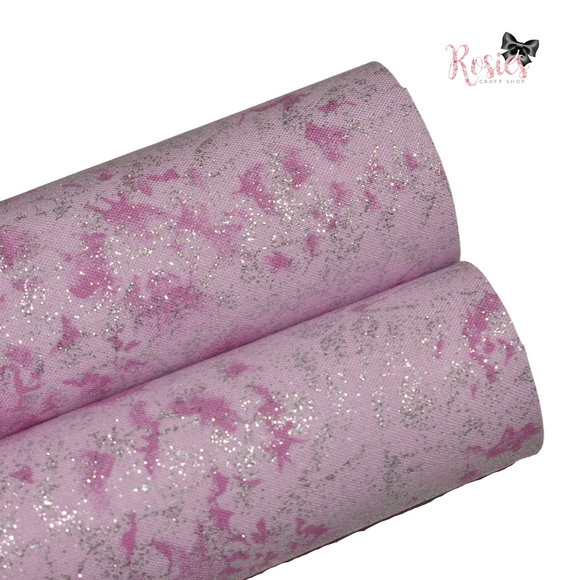 Soft Pink Glitter Fairy Frost Designer Fabric Felt