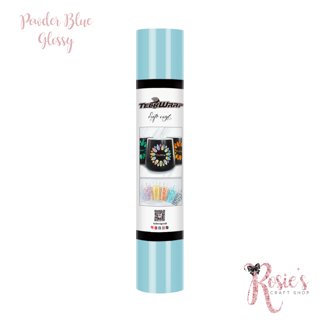 Powder Blue Teckwrap Glossy Adhesive Vinyl ️ – Rosie's Craft Shop Ltd