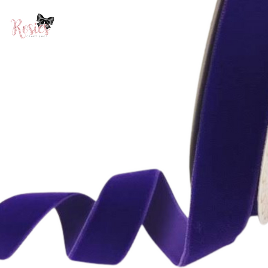 20mm Purple Velvet Ribbon