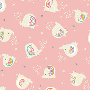 Elephant Pink - Rainbow Friends - Dashwood Studios Cotton Fabric ✂️