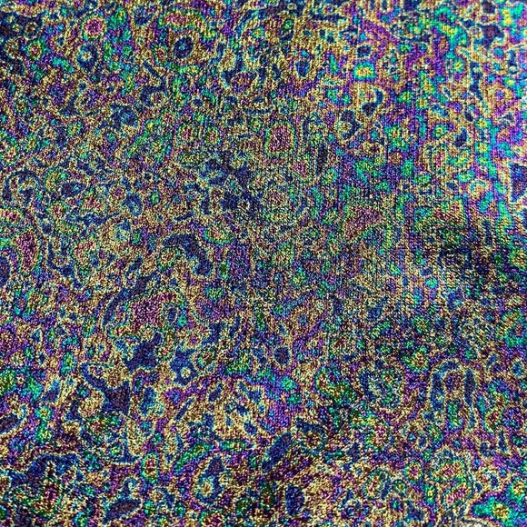 Rainbow Bubbles Oil Slick Metallic Stretch Iron On Vinyl HTV