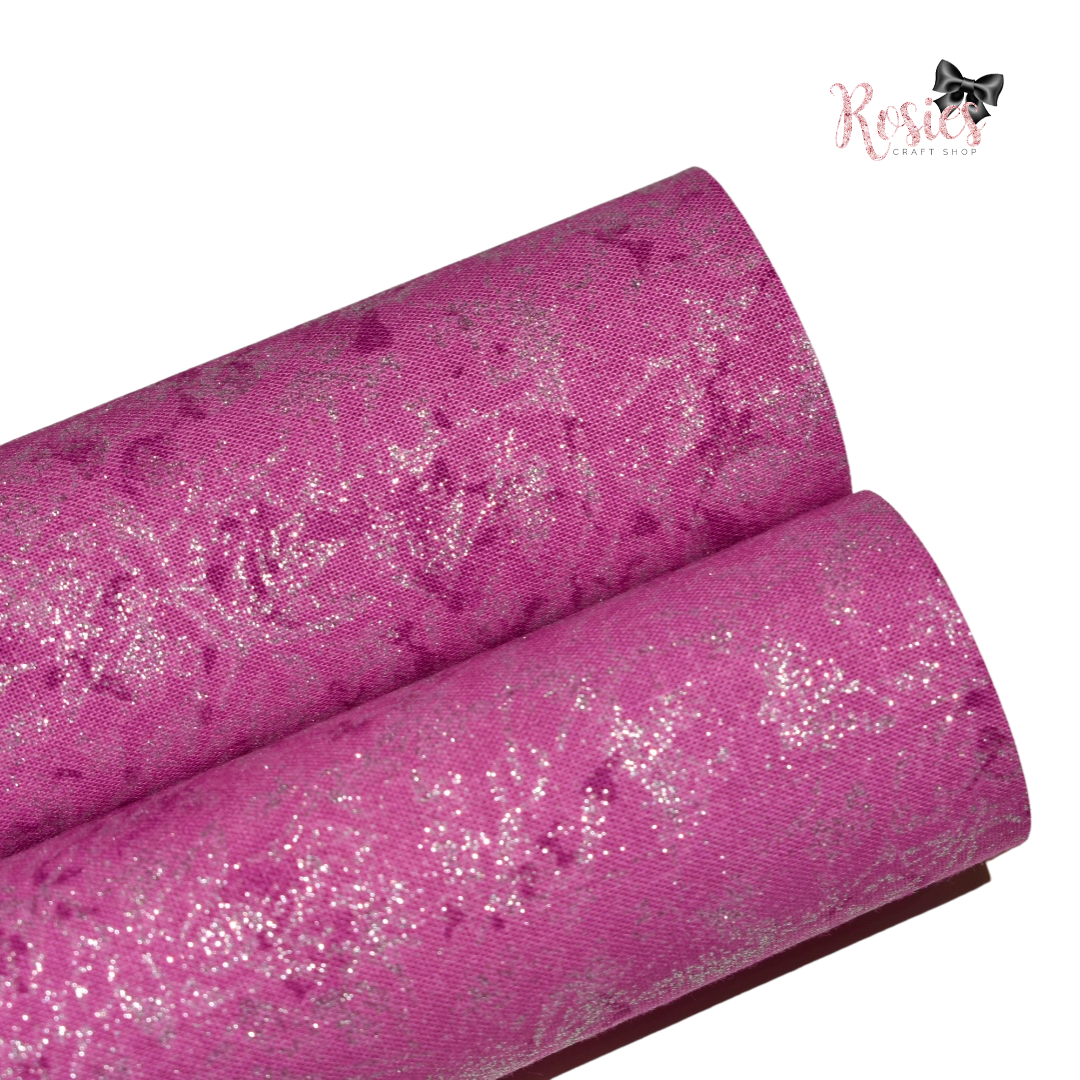 Wild Rose Glitter Fairy Frost Designer Fabric Felt