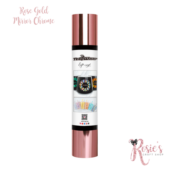Rose Gold Mirror Chrome Teckwrap Adhesive Vinyl ✂️