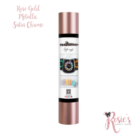 Rose Gold Metallic Satin Chrome Teckwrap Adhesive Vinyl ✂️