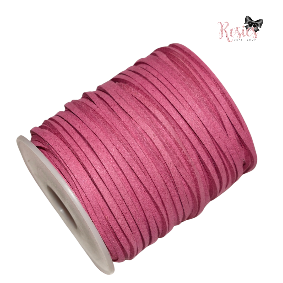 3mm Rose Suede Cord