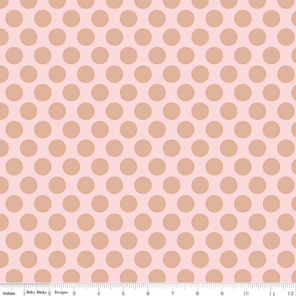 Pink Gold Sparkle Dots - Glam Girls by Riley Blake Cotton Fabric