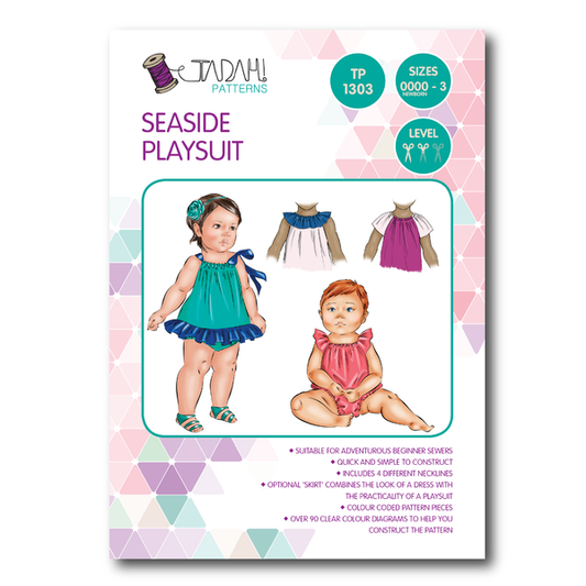 Seaside Playsuit Sewing Pattern - Tadah Patterns - Rosie's Craft Shop Ltd