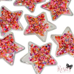 Star Shaped Sequin Shaker Flat Backed Embellishment