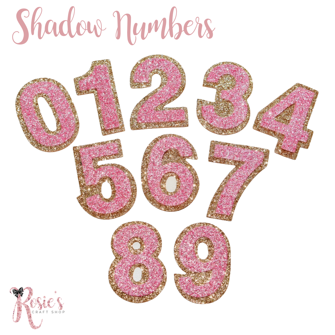Shadow Number Set Plastic Template 🎀