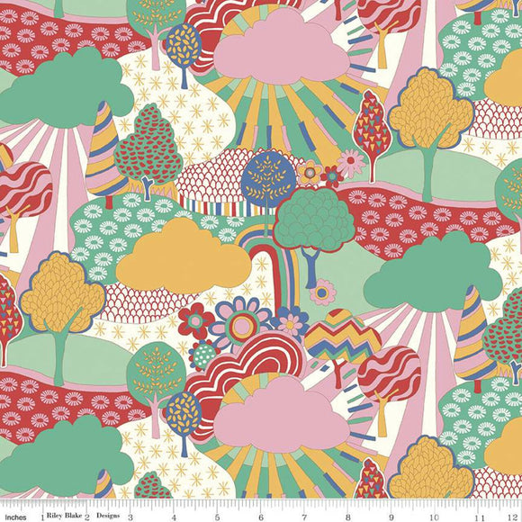 Sunny Afternoon Yellow - Liberty Carnaby Collection Cotton Fabric