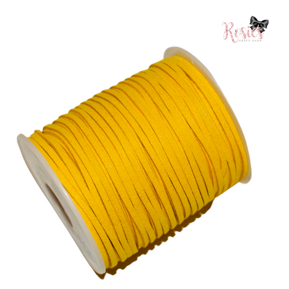 3mm Sunshine Yellow Suede Cord